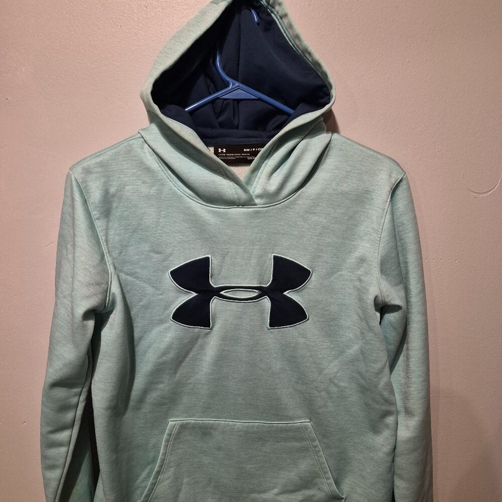 Under Armor Women's Neon Green Pull Over Hoodie Size Sm
